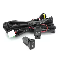 40A 12V H8 H11 LED Fog Light 4-Pin Relay Wiring Harness Wire Kit ON/OFF Switch