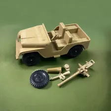 Vintage 1967 Marx Toys Rat Patrol Jeep w/ Accessories READ