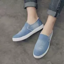 Hot sale men's new denim single shoes summer spring loafers men's flat shoes