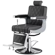 Heavy Duty Vintage Barber Chair All Purpose Reclining Hydraulic Pump Salon Chair