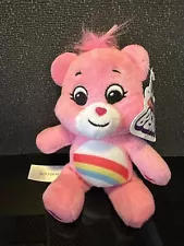 Care Bears Unlock Magic Pink Rainbow Cheer Bear 6.5” Plush Not For Retail Sale