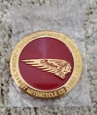 Vintage Indian Motorcycle 1901 "PRIDE" Collectible COIN MEDALLION - Rare Find