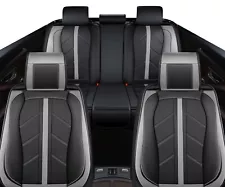 Sporty Grey Black PU Leather Full Set Car Seat Covers For Land Range Rover