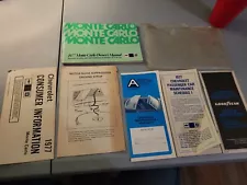 1977 CHEVY MONTE CARLO OWNERS MANUAL SET ORIGINAL GLOVE BOX BOOKS OEM