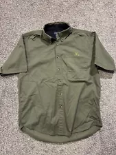 Mcdonalds Shirt Mens Medium Green Employee Work Uniform Embroidered