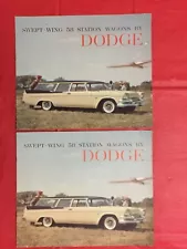 LOT 2---1958 DODGE "SWEPT WING STATION WAGONS" Car Dealer Sales Brochures