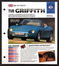 1993 TVR GRIFFITH 500 CONVERTIBLE UNIQUE IMP BROCHURE