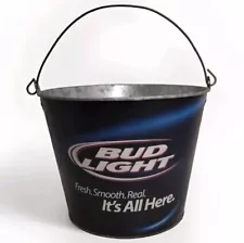 2004 Bud Light Metal Beer Ice Bucket Galvanized Pail Barware for Mancave