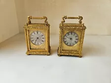 A Pair of English fusee carriage clocks c1850 Barwise