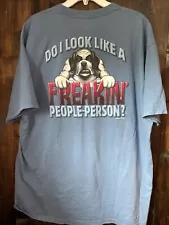 Vintage Big Dogs T-Shirt Do I Look Like A Freakin People Person Size XL 2003