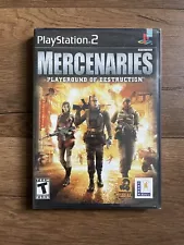 Mercenaries Playground of Destruction PlayStation PS2 New 1st Print Black Label