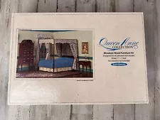 Queen Anne Collection Miniature Wood Furniture Kit 203 Queen Anne Bedroom