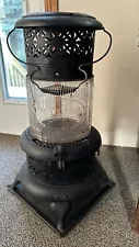 Antique Perfection No 735 Kerosene Heater With Pyrex Glass Globe Small Crack