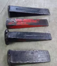 Lot of 4 Lumber Log Fire Wood Splitter Wedges Tools