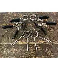 CAP Barbell Lot of 6 Olympic Weight Bar 2" Spring Clamps Dumbbell Gym Workout