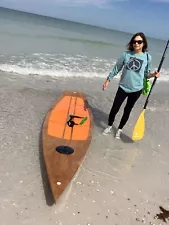 Gorgeous And Stable Custom wood paddle board 10’or 11’ … So Easy To Balance on