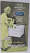 Vintage Fiat Serv A Sink Sales Brochure Deluxe Showers Laundry Off The Floor Tub