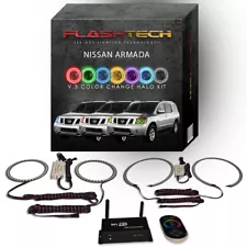 RGB Multi Color LED Halo kit with Wifi App for 04-14 Nissan Armada Headlights