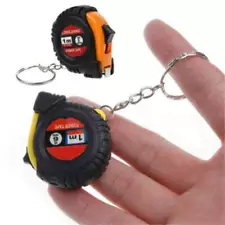 Mini 1m Retractable Tape Measure Keyring Key Chain Measuring Tool Lock Rubber