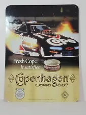 Copenhagen Long Cut Funny Car metal sign 18”x14"