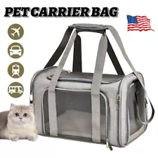 Pet Carrier Cat Travel Bag Portable Soft Sided Comfort Case Airline Approved US