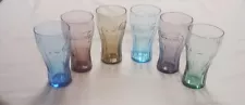 SET OF SIX (6) McDONALD'S COCA COLA COKE GLASSES - ALL DIFFERENT