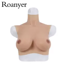 Roanyer Silicone East-west Breast Forms E Cup Fake Boob for Crossdresser