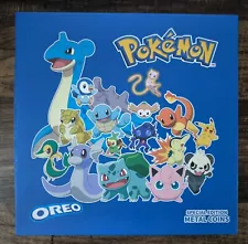 Pokemon Oreo Special Limited Edition Gold Metal Coin Set