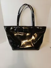 Kate Spade New York Harmony Metro Tote Black Vegan Patent Leather Shoulder Bag