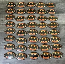 Vintage 1989 Batman Tin Button Lot Of 40 Buttons DC Comics New Old Stock