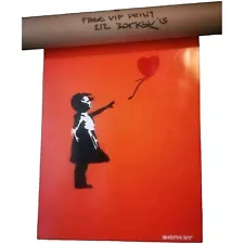 Banksy Original Print 2015 Dismaland + Tube Rare Signed Girl With Balloon #2/2