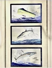 Guy Harvey original watercolors “inshore slam” trio piece