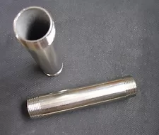 STAINLESS STEEL NIPPLE 1 1/2" NPT x 12" LONG PIPE NP-150-012