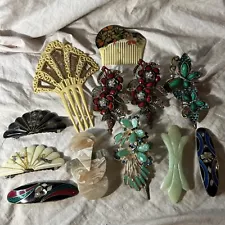 vintage hair accessories lot