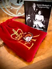 Queen Elizabeth II Engagement Ring Replica Jubilee Coronation Royal Memorabilia