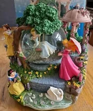 Disney Princess Enchanted Garden Musical Snow Globe Belle Snow White Cinderella