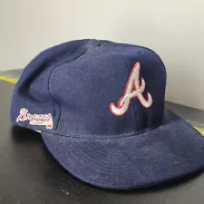 Vintage American Needle Atlanta Braves MLB Hat Snapback 90s Spellout