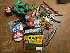 LOT of MISC fishing tackle NEW & Vintage! Reel, Lures, Pliers See Pics!!