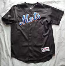 Vintage Black Mesh New York Mets Majestic Jersey - Size Medium - FREE SHIPPING!