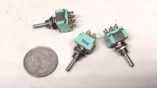 3 Nice Alco Center Off Non Momentary DPDT Toggle Switch / Old Vintage Ham Radio