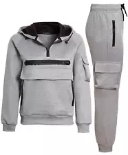 Boys Tracksuit Hoodie Sweatshirt Jogger Pants 2 piece Poly Set Age 3 to 14 Years