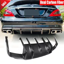 For Benz W218 CLS550 CLS63 12-18 Real Carbon Fiber Rear Bumper Diffuser Lip (For: 2017 CLS550)