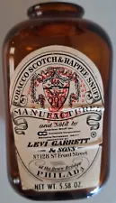 Levi Garrett & Sons Vintage Tobacco Scotch Snuff Bottle with Cork, 4 dots