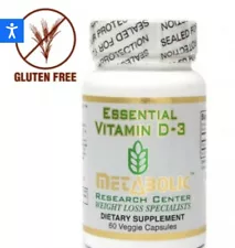 (2 Ea) Essential Vitamin D3 Metabolic Research Center Dietary Supplement 60 Caps