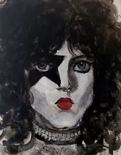 Original KISS Paul Stanley Painting Thayer Art OOAK Canvas 8x10 Not a Print