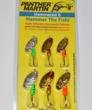 panther martin bass trout spinners hammered 6 6-pack size 4 & 6 assortment