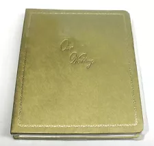 Vtg Hollywood Regency Topflight Gold Wedding Album Professional 8 x 10 Book NOS