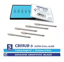 Graphtec Plotter Blades CB09UB .9mm Supersteel 45° Genuine Real Blade 5 Pack NEW