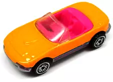 1990 Hot Wheels Mazda Miata Convertible Orange & Pink Mattel Diecast Car