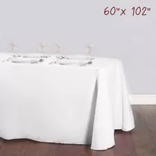 white rectangle tablecloths for sale